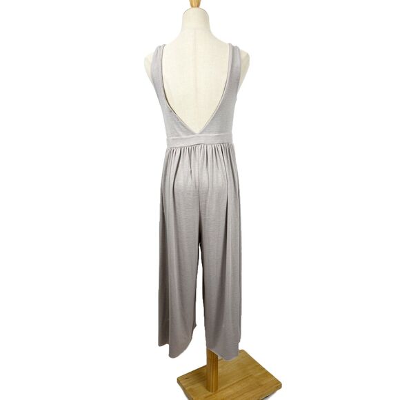 Anama Twist Front Jumpsuit Wide Leg Lounge Medium Palazzo Crop - Picture 3 of 7